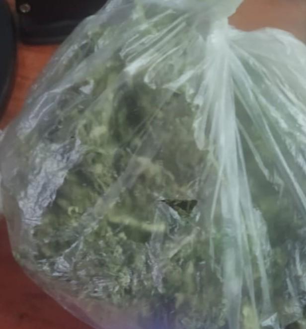 Asegura SSP a uno en posesión de una bolsa con hierba seca, al parecer marihuana.