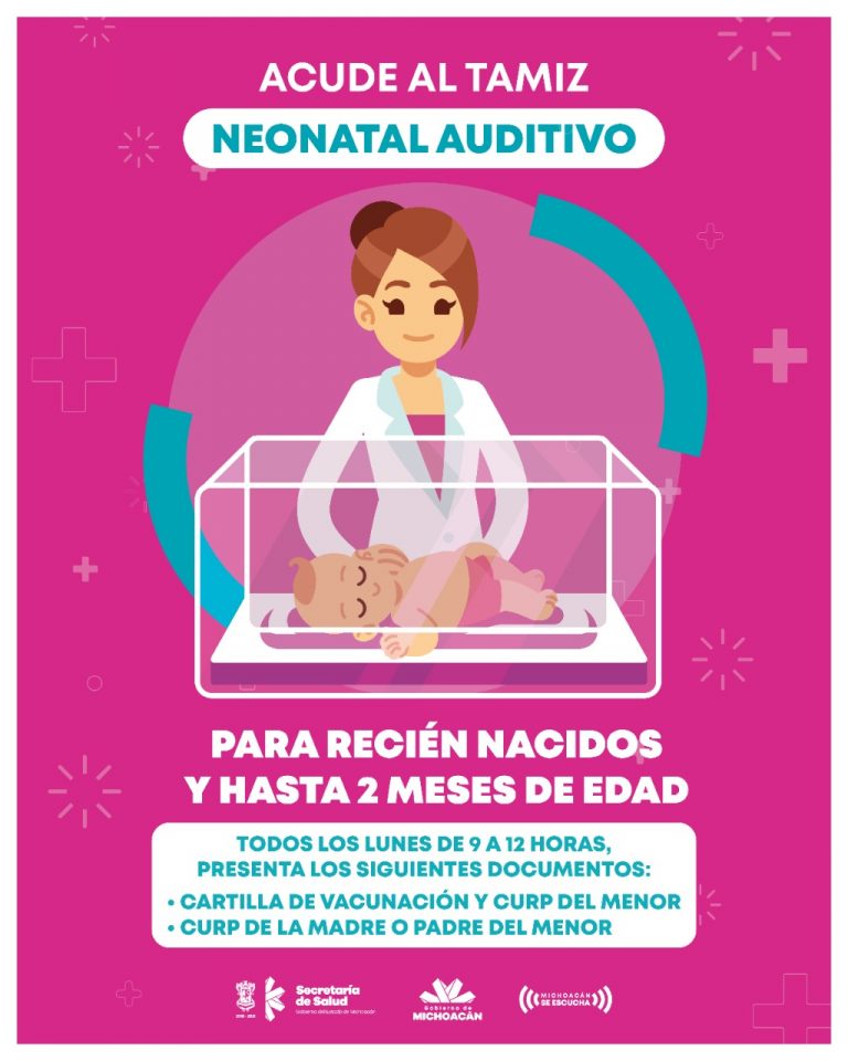 Prueba de Tamiz Neonatal Auditivo, los lunes en el Hospital Infantil