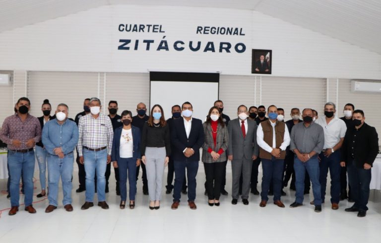 Reconoce SESESP a Zitácuaro, como único municipio en Michoacán, óptimo en su estado de fuerza