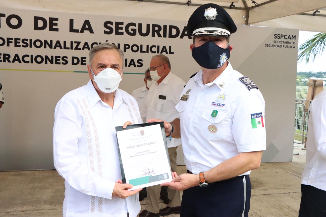 Reconoce Campeche al Gobierno de Michoacan como referente nacional en capacitación policial