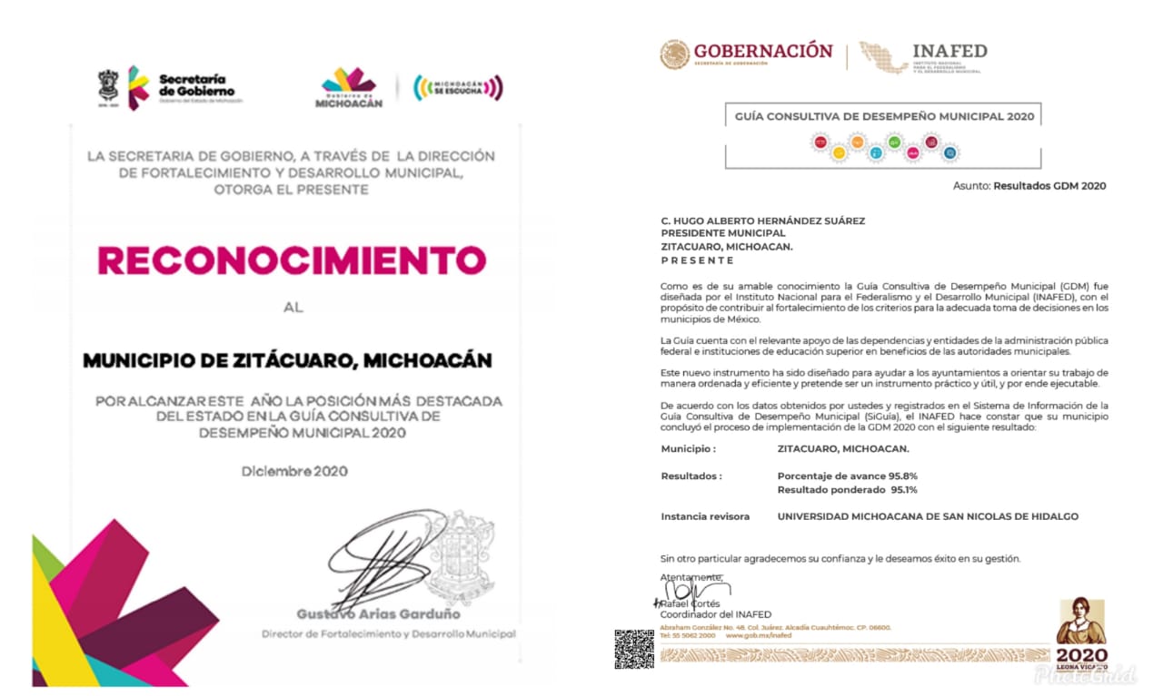 Destaca Zitácuaro en Guía Consultiva de Desempeño Municipal