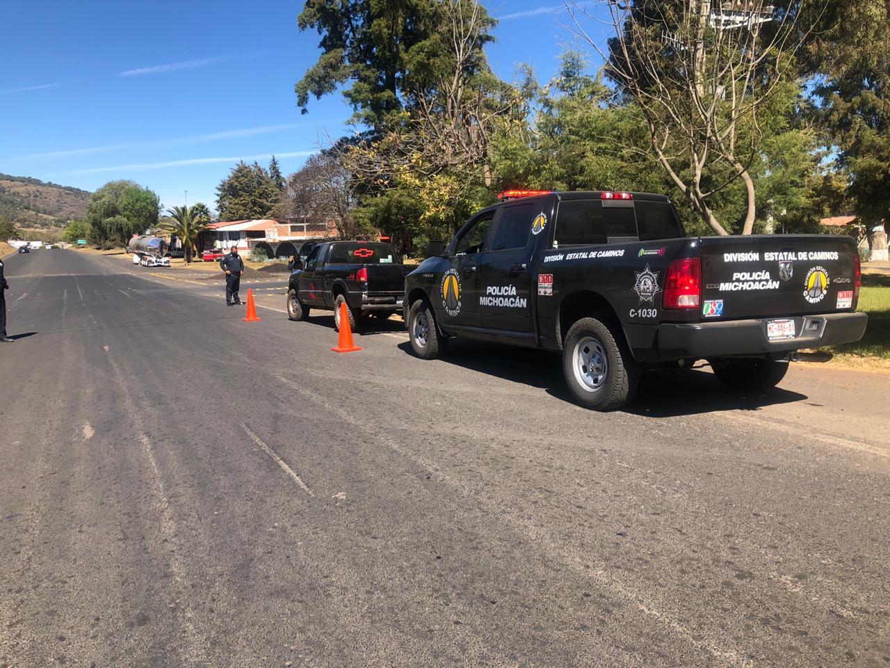 Detiene División Estatal de Caminos a uno en posesión de vehículo con reporte de robo, en Morelia