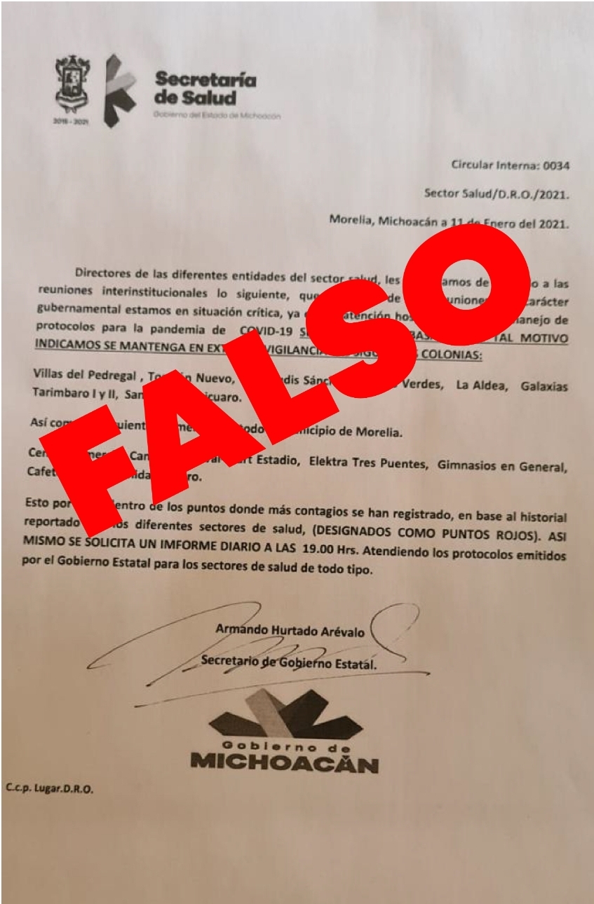 Falso documento circula redes; llama Segob a evitar desinformación 