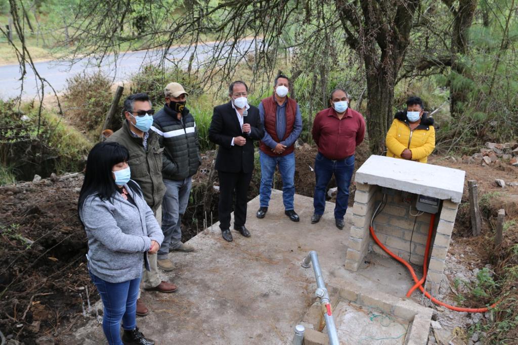 José Luis Téllez inauguró la construcción de la línea de conducción y tanque de agua potable en la localidad de Puente de Gallinas