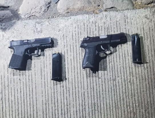 Durante operativo, detiene SSP a tres en posesión de 2 armas de fuego