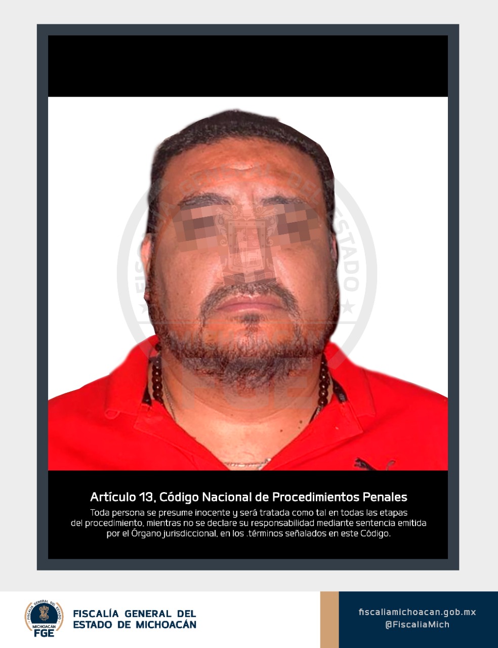 Policía Ministerial logra la detención de Juan Refugio R., segundo implicado en el homicidio de cinco personas