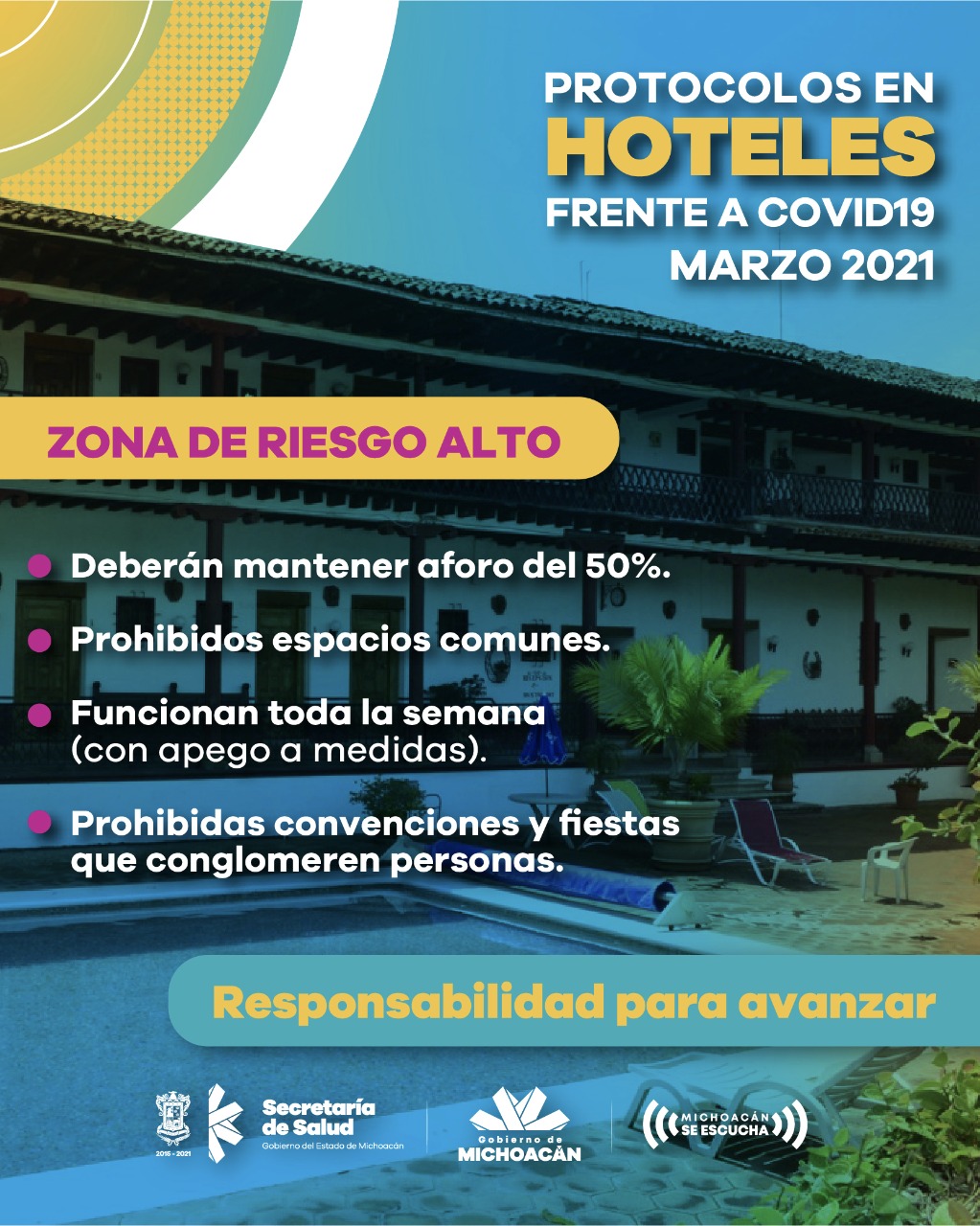 Hoteles deben operar con estrictas medidas de prevención ante el COVID-19