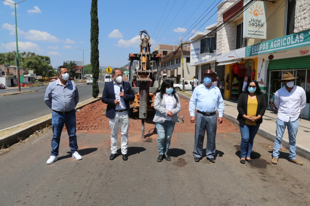 El Gobierno Municipal de Hidalgo inicia los trabajos de la primera etapa de la rehabilitación de la Avenida Morelos
