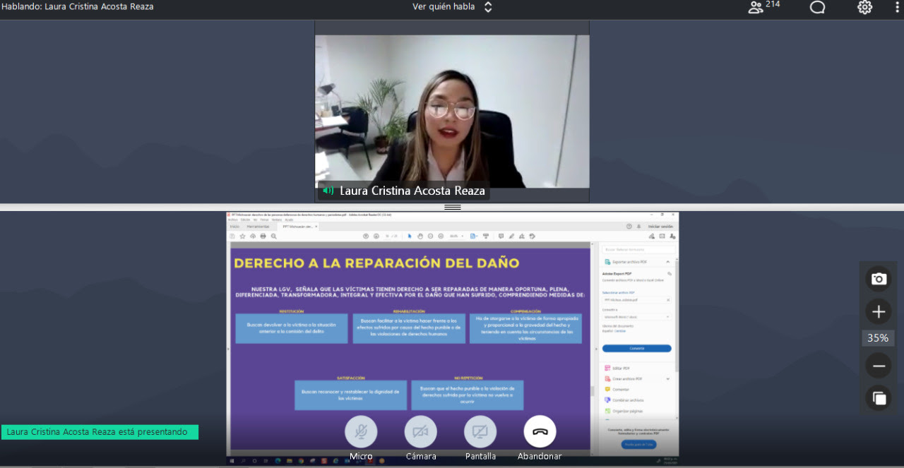 Se capacita FGE en materia de derechos de personas periodistas y activistas