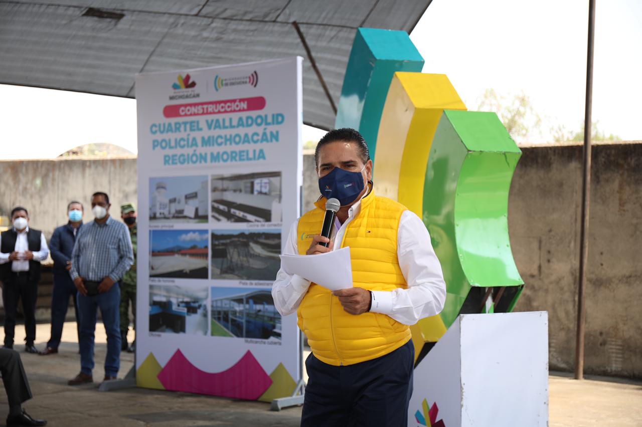 Arranca Gobernador construcción del Cuartel Valladolid de la Policía Michoacán en Morelia