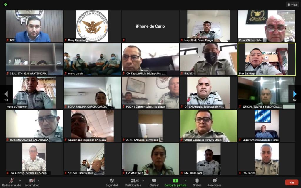 Imparte Fiscalía General capacitación en materia de Trata de Personas, a integrantes de la Guardia Nacional