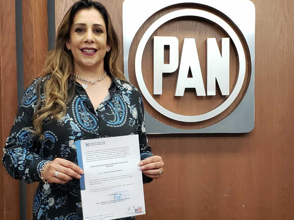 Paola Reséndiz solicitó su registro como Precandidata a la Diputación Local por el Distrito de Hidalgo.