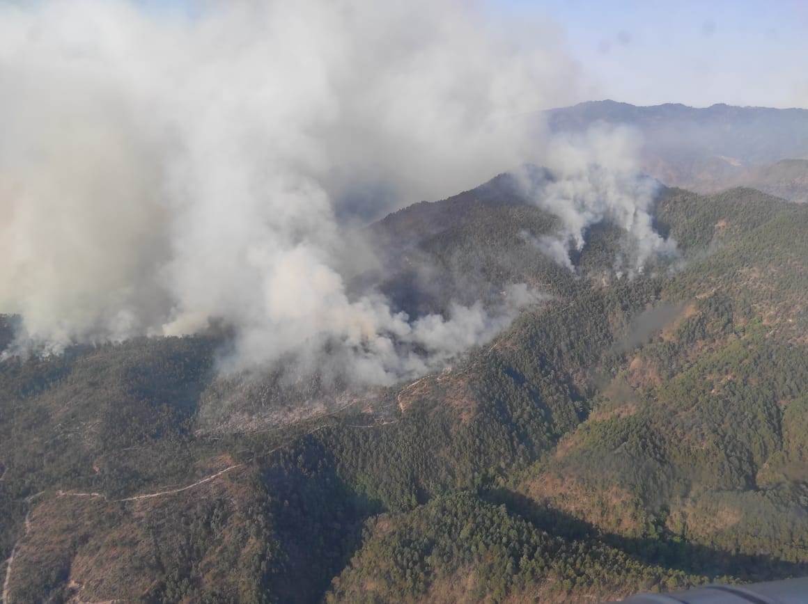 50% de avance en la mitigación del fuego en el incendio de Las Joyitas en Agostitlán