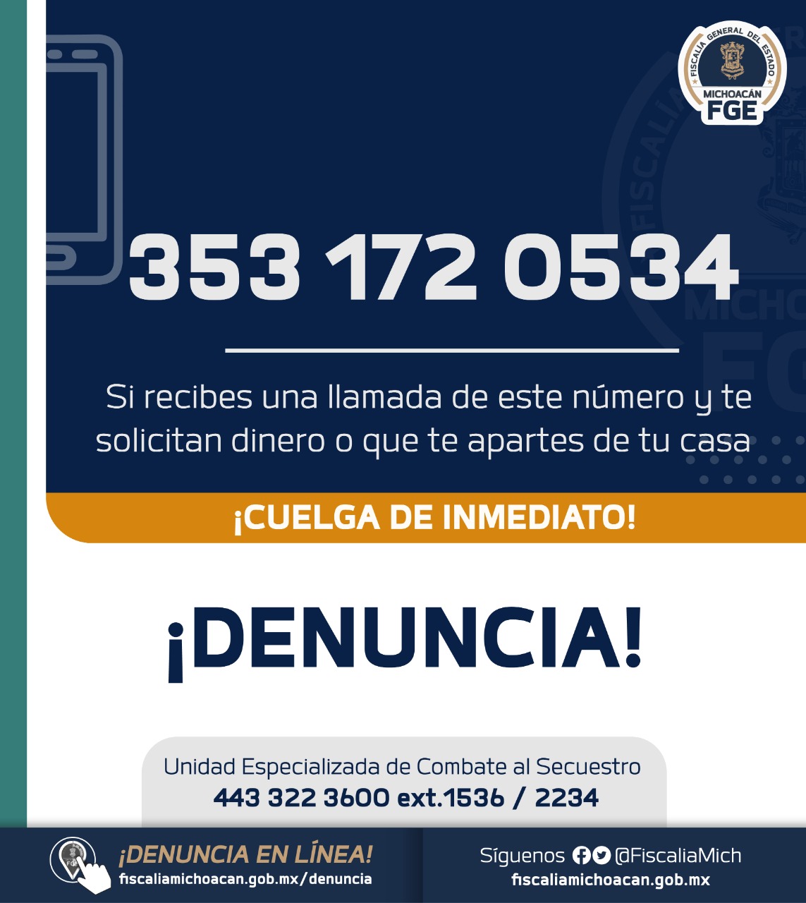 Ileso, jornalero víctima de extorsión virtual en Villamar