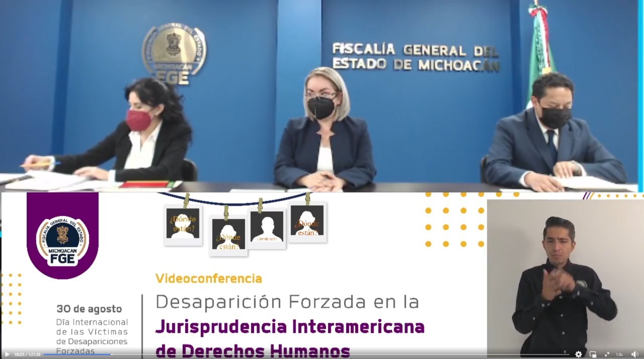 Se capacita FGE en atención a delitos de Desaparición Forzada