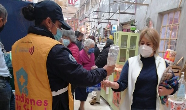 Refuerza la SSP Municipal medidas sanitarias en Zitácuaro