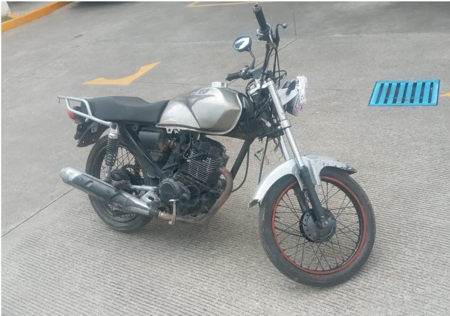 Asegura SSP motocicleta con alteraciones en sus medios de identificación