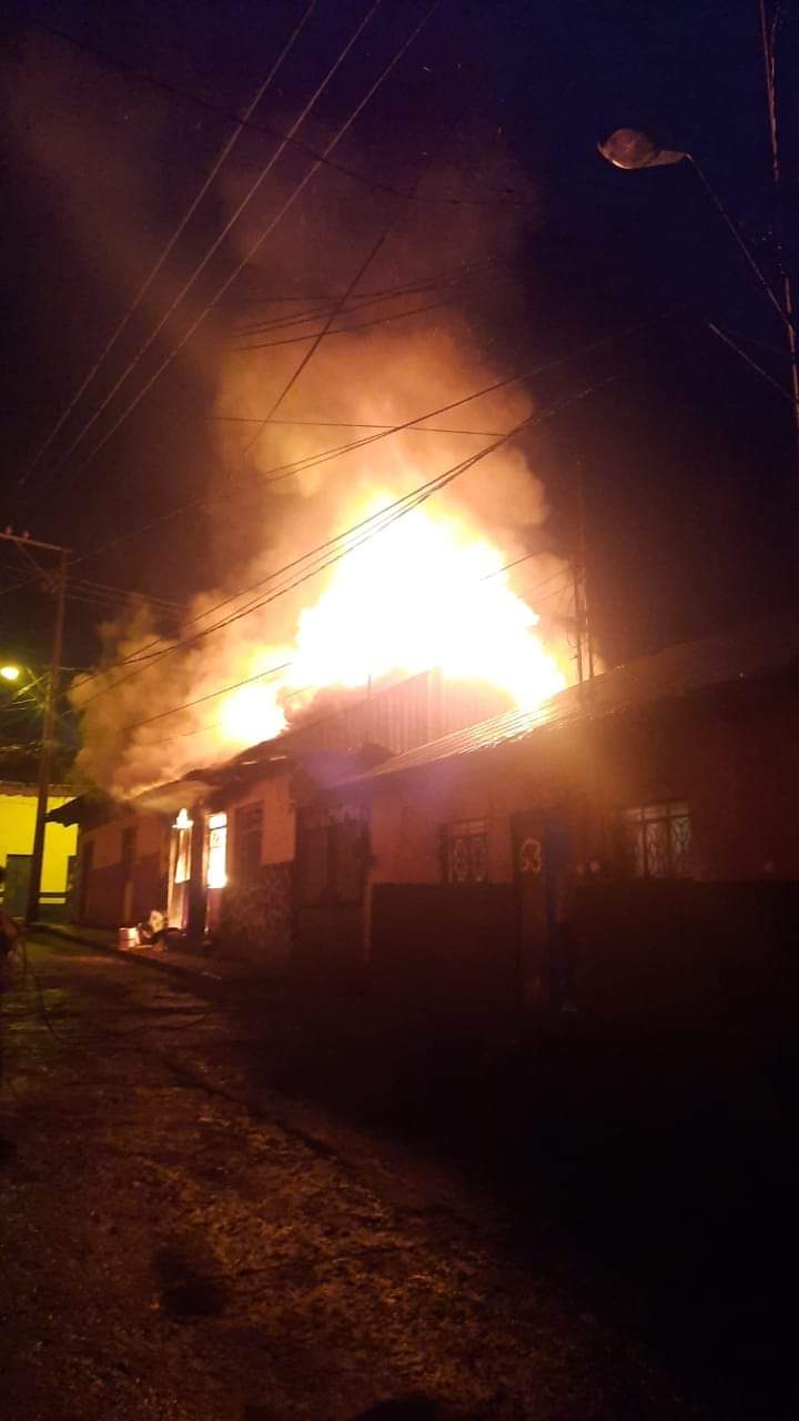 Se registró incendio en una casa habitación