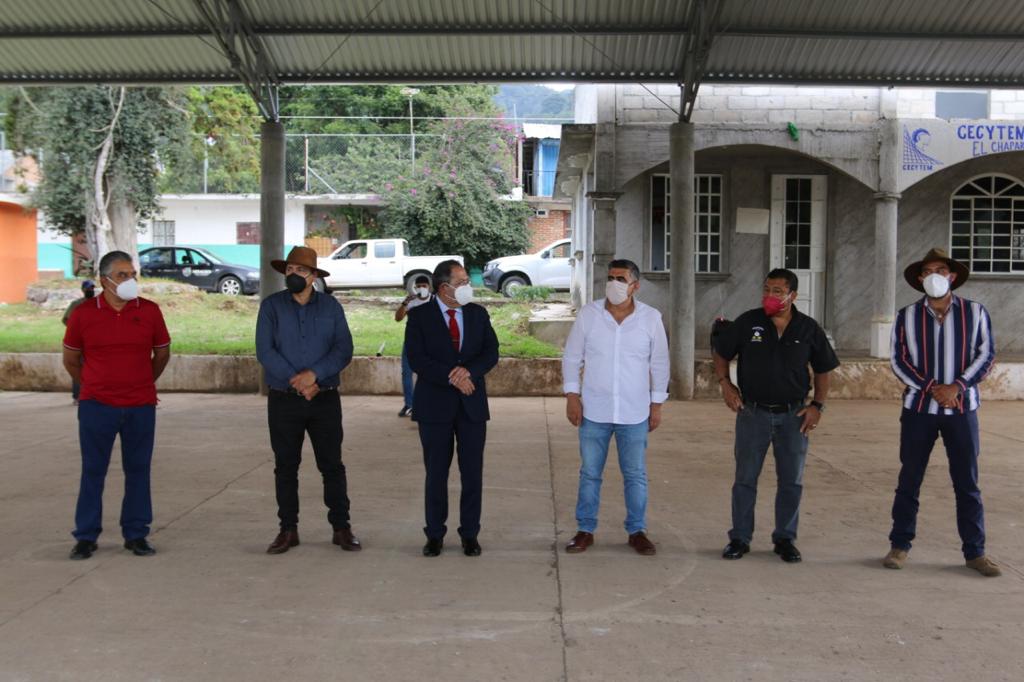 José Luis Téllez inauguró techumbre de la Escuela Primaria Mártires de Chaparro