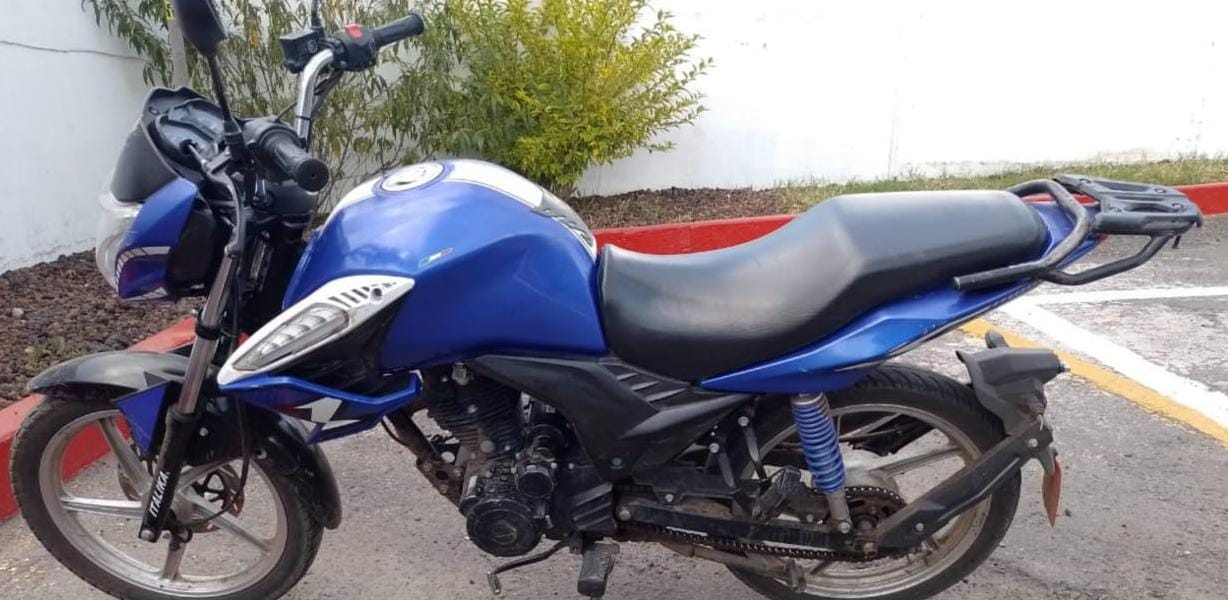 En Hidalgo, SSP asegura a uno en posesión de motocicleta con reporte de robo