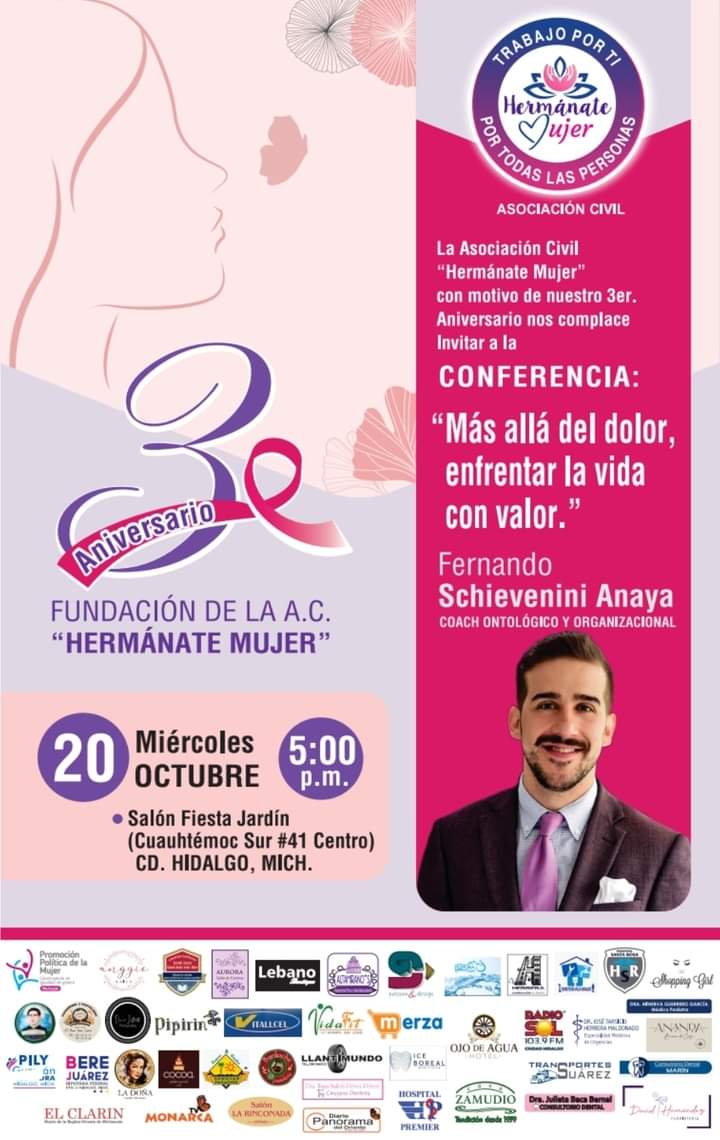 Hermánate Mujer con conferencia celebrara su tercer aniversario