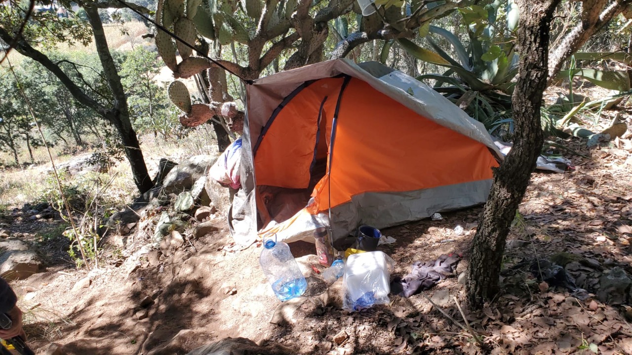 En Contepec, SSP destruye 2 campamentos, utilizados para actividades ilícitas.