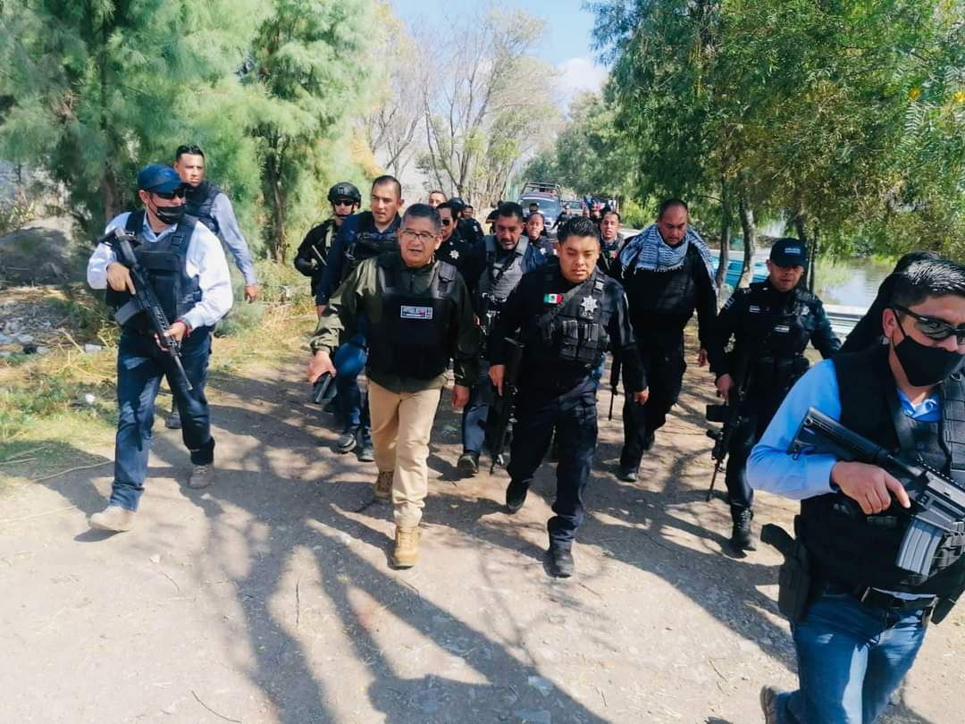 Titular de la SSP dirige operativo interinstitucional en Cuitzeo.