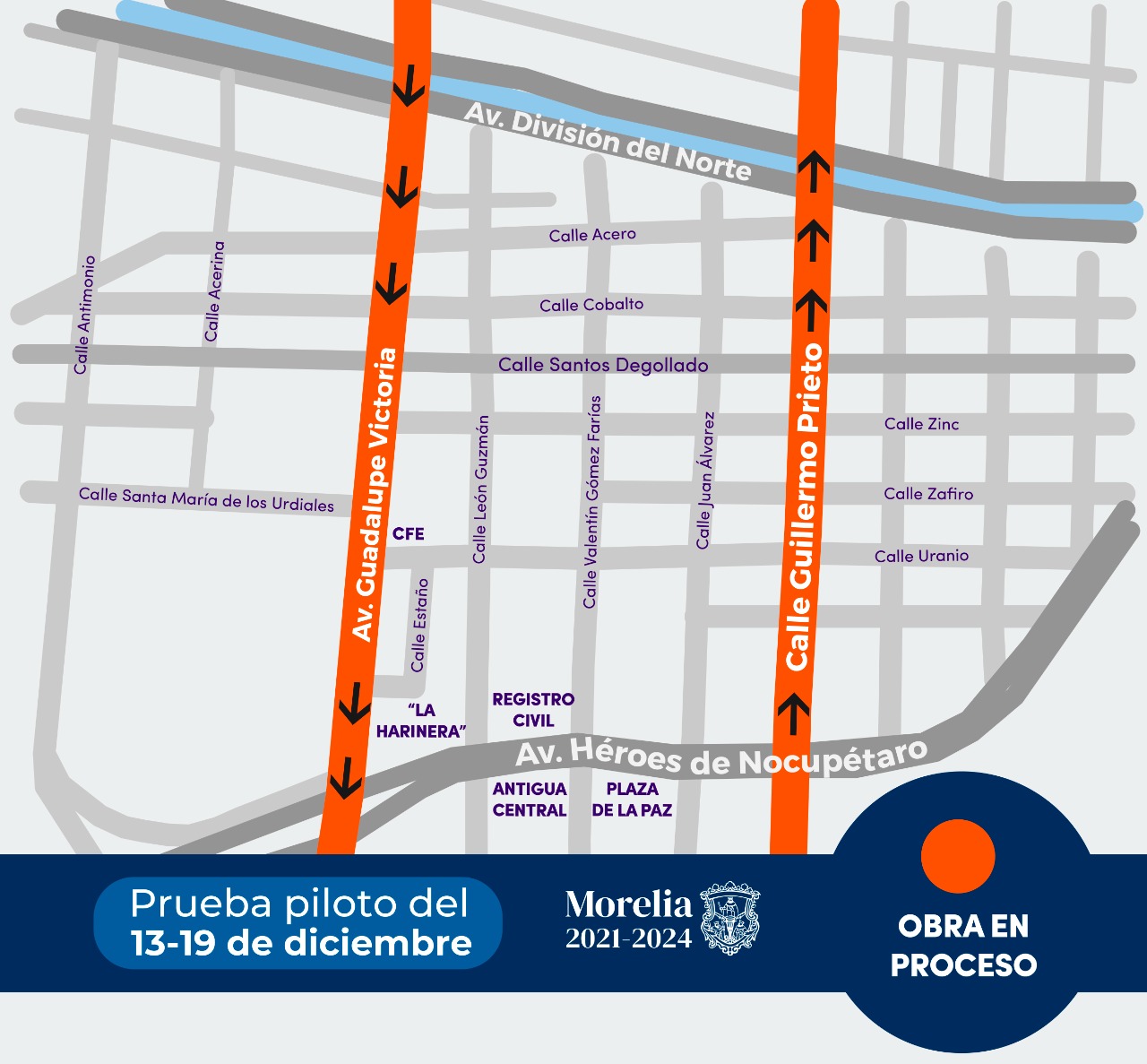 Ayuntamiento de Morelia anuncia prueba piloto en vialidades para mejorar tránsito vehicular.