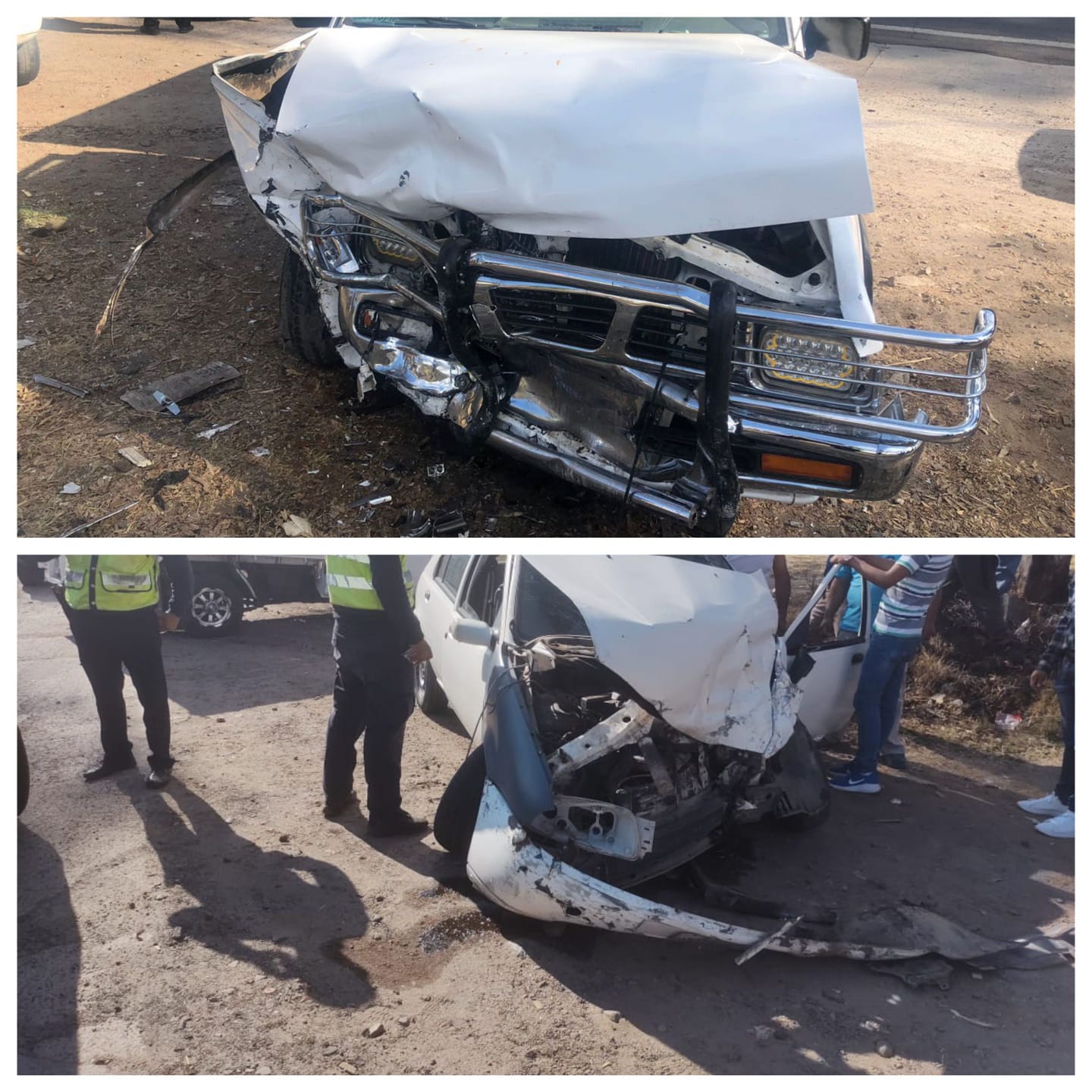 Dos personas resultaron lesionadas en choque automovilístico en la Carretera Mexico – Nogales