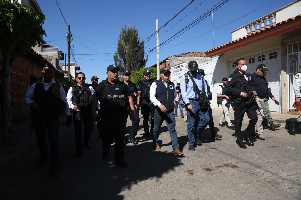 Dispositivo de seguridad en San José de Gracia para preservar el orden público y la tranquilidad.