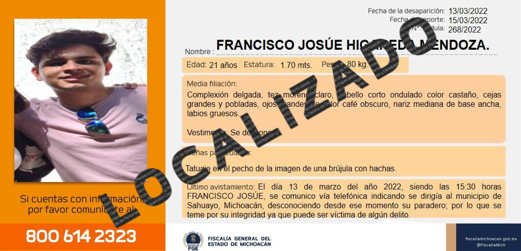 Localiza Fiscalía General a dos hermanos reportados como desaparecidos en Huetamo