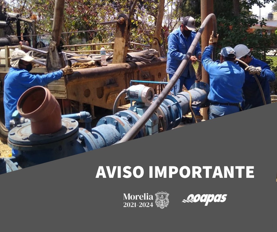 El OOAPAS realizará cruce de tubería en carretera Morelia-Guadalajara