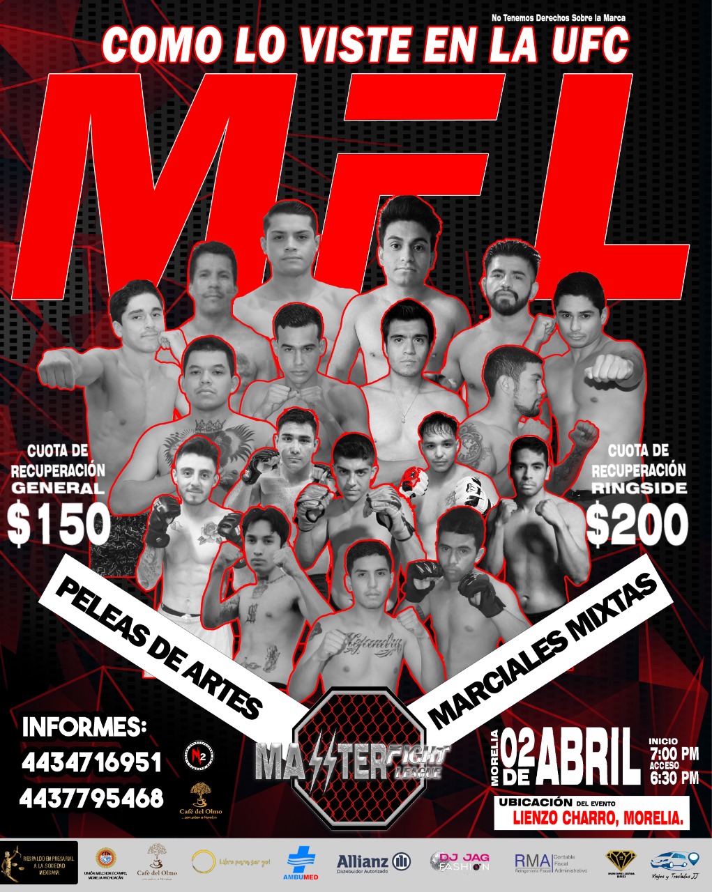 Masster Fight League te invita a formar parte del CARA A CARA y PESAJE