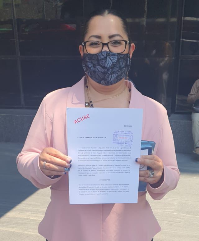 DENUNCIA BERENICE JUÁREZ AL SUBSECRETARIO DE GOBERNACIÓN POR EL USO DE RECURSOS PÚBLICOS POR PROMOVER LA REVOCACIÓN DE MANDATO