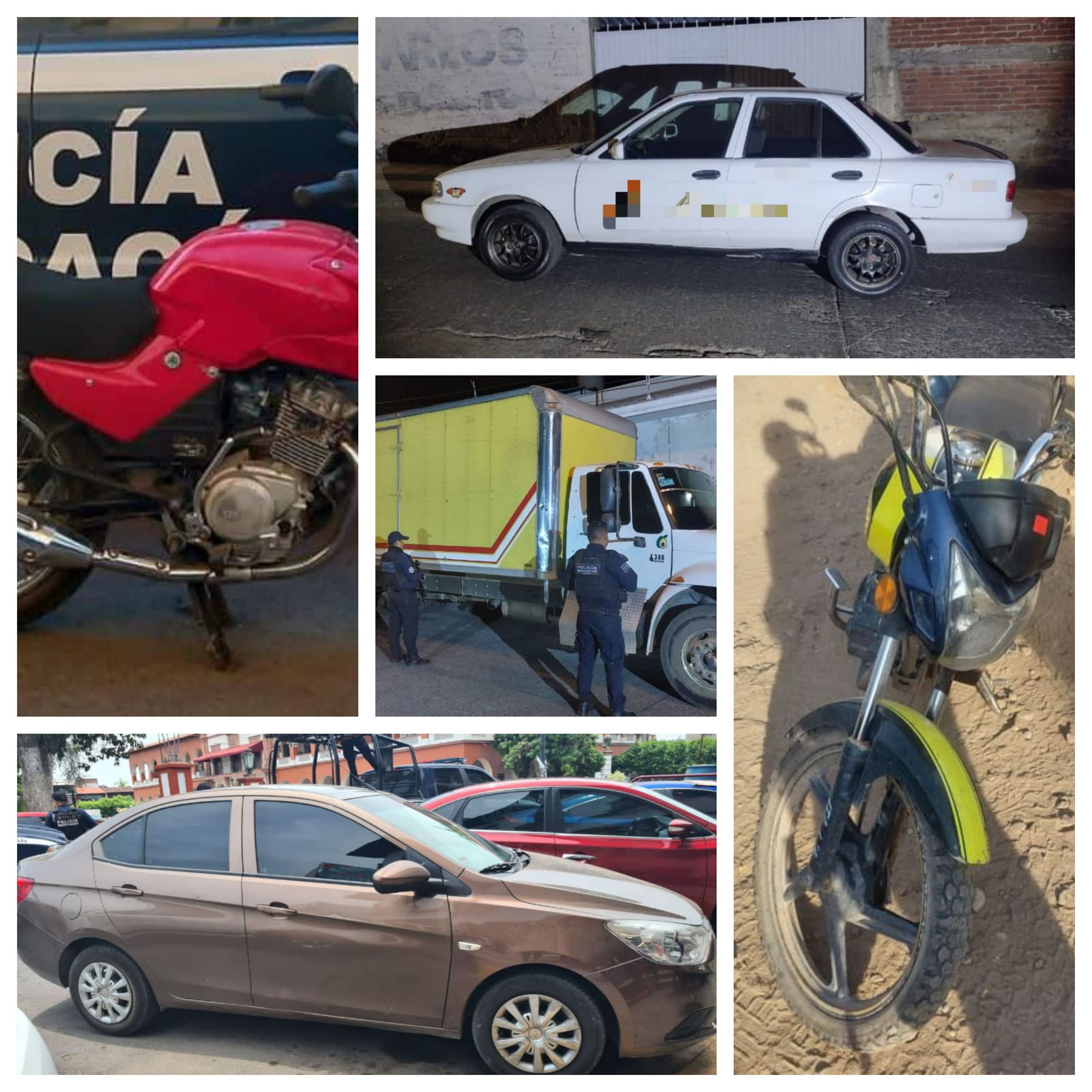 SSP recupera en las últimas horas, 5 vehículos con reporte de robo.