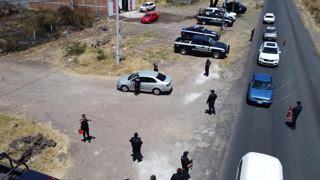 Supervisa secretario de SP actuar de los elementos de la Policía Michoacán, en Morelia