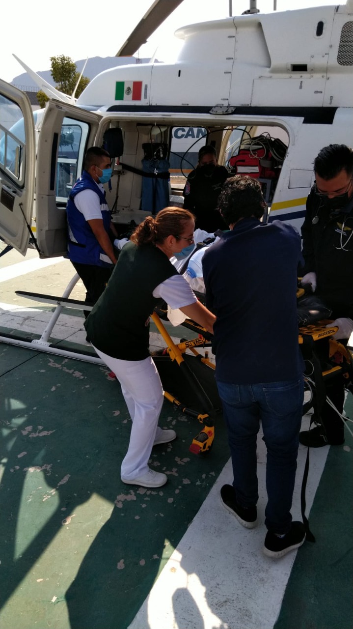 SSP traslada vía aérea a paciente con traumatismo craneoencefálico severo