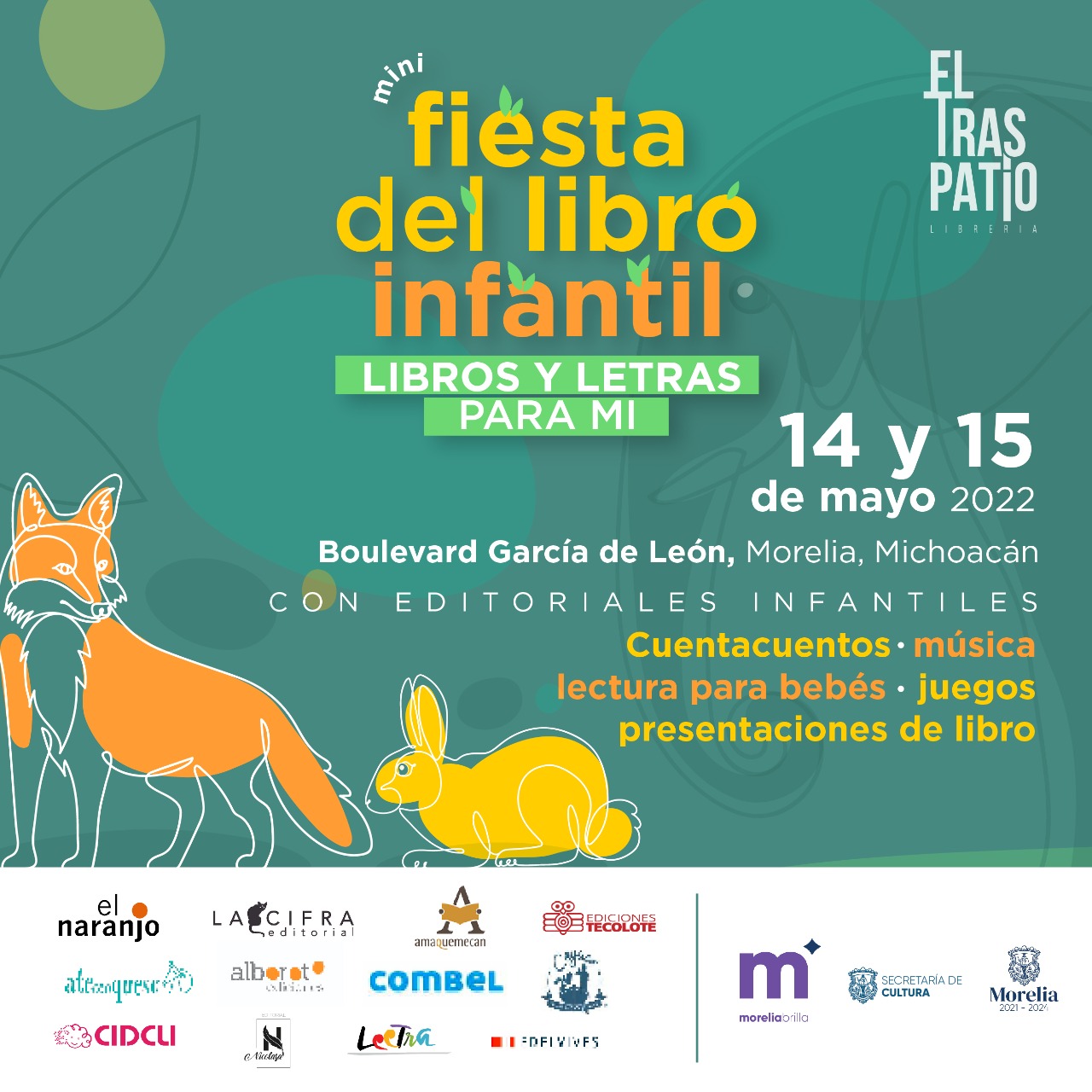 Invita SeCultura a la “Primera Mini Fiesta del Libro Infantil. Libros y Letras para mí”