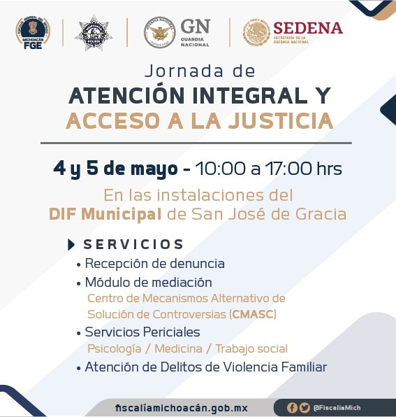 Acercará Fiscalía General servicios especializados al municipio de Marcos Castellanos