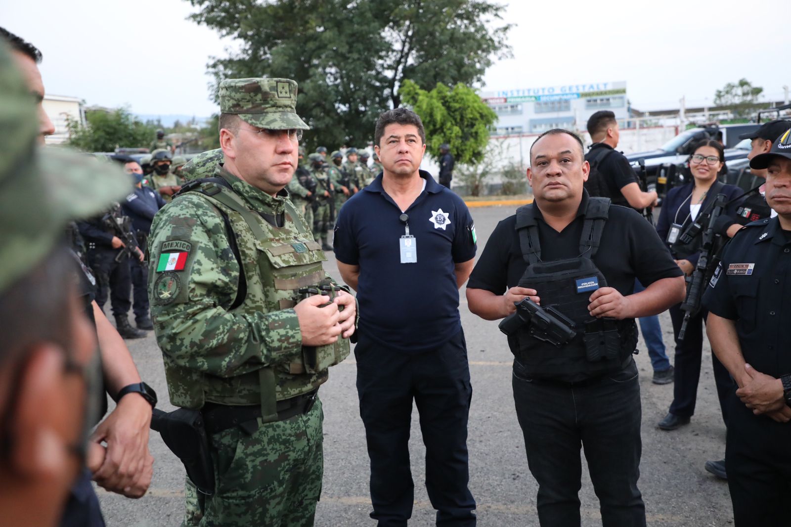 En las 14 Tenencias de Morelia, operativo interinstitucional para prevenir el delito.