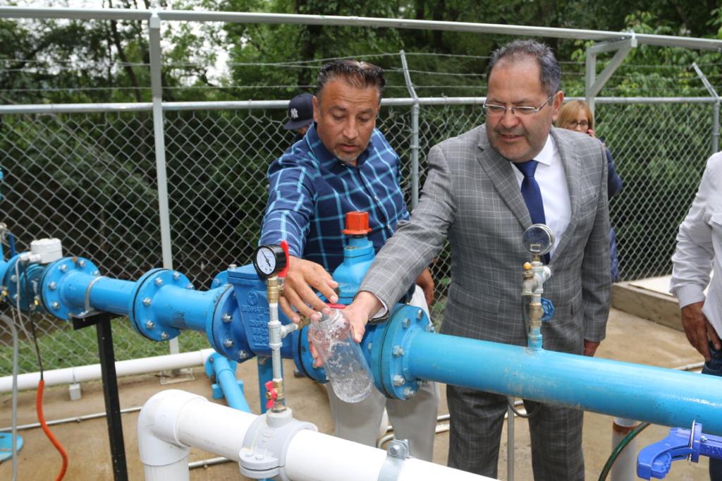 José Luis Téllez inauguró el sistema de potabilización de agua del manantial Bañito Agrio