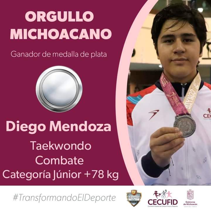 Diego Mendoza logró medalla de plata en Juegos Nacionales CONADE 2022