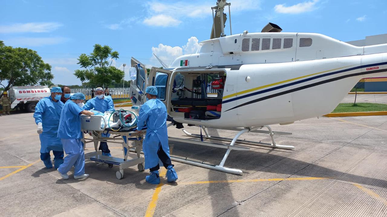 SSP traslada vía aérea a joven en situación de salud grave, a hospital en Morelia