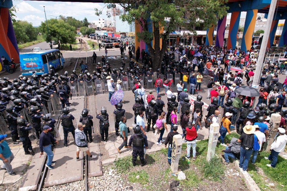 Permanentes las labores de la Policía Michoacán para evitar tomas de las vías del tren: SSP