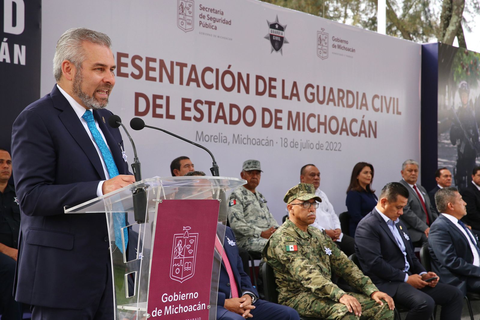 Con presentación de Guardia Civil, inicia transformación de la seguridad en Michoacán: Bedolla.