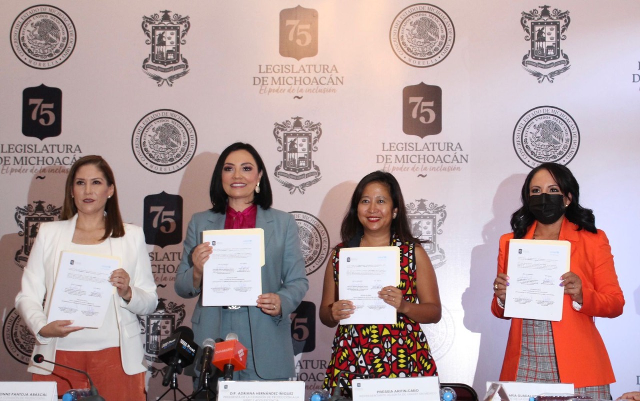 Congreso de Michoacán, primero en el país en trabajar con UNICEF por el beneficio de niñas, niños y adolescentes
