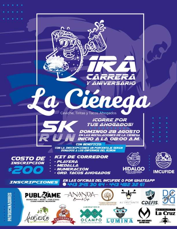 Realizarán 1era. Carrera Atlética “La Ciénega”