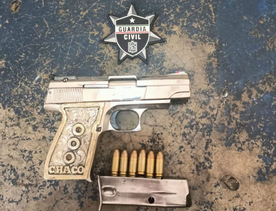 Asegura SSP en Apatzingán a masculino con arma de fuego