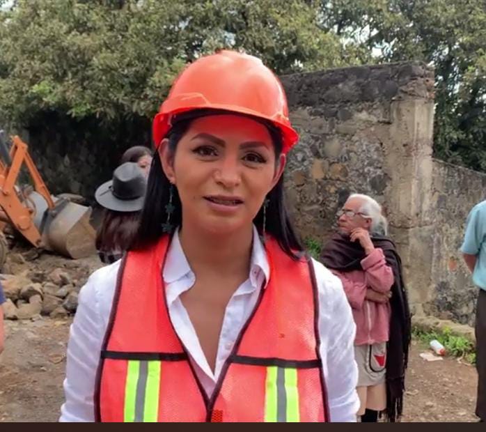 Araceli Saucedo da inicio a obra de drenaje en Santa Clara de Cobre