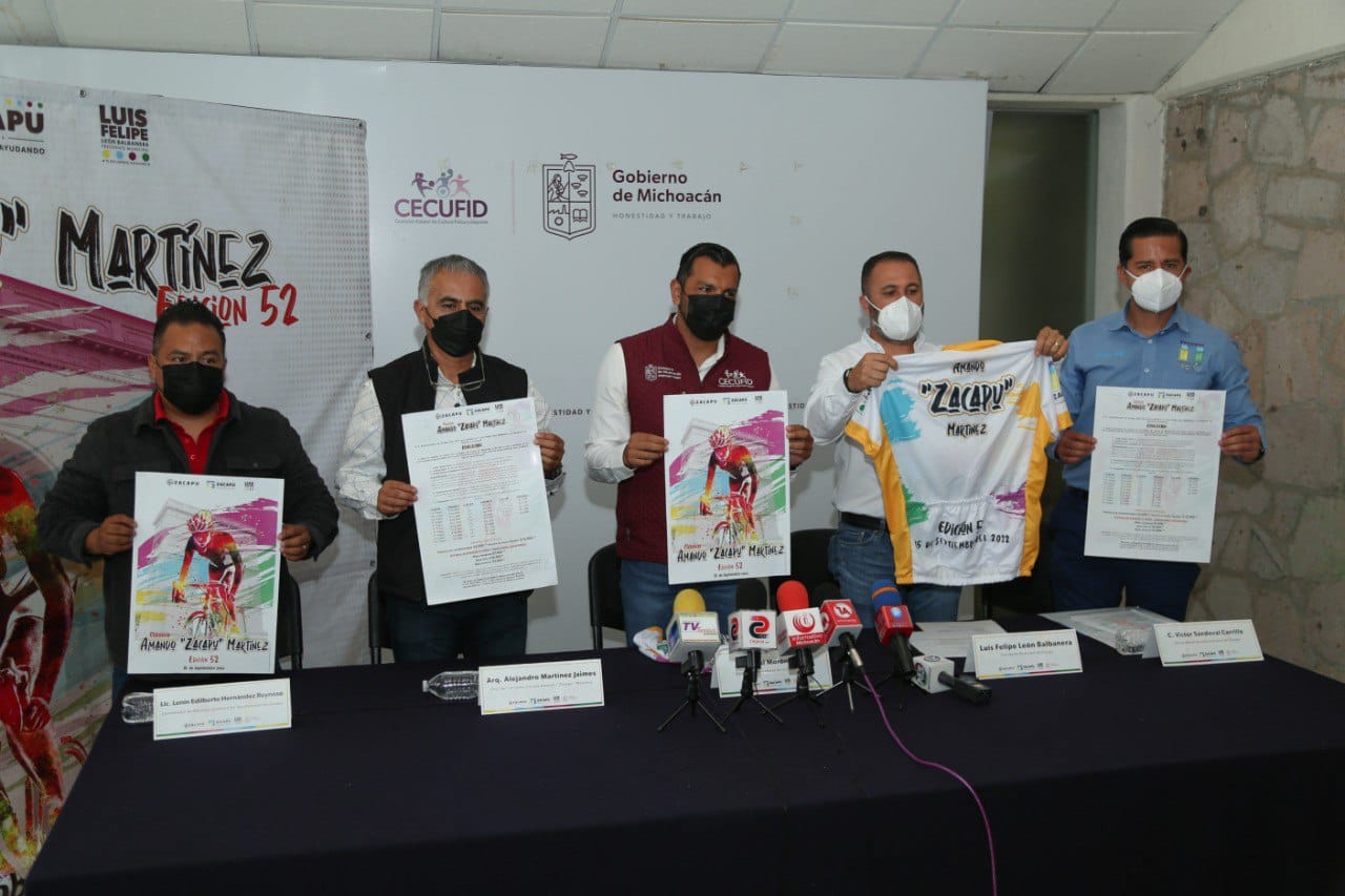 Presenta Cecufid la edición 52 de la Carrera Ciclista Amando “Zacapu” Martínez